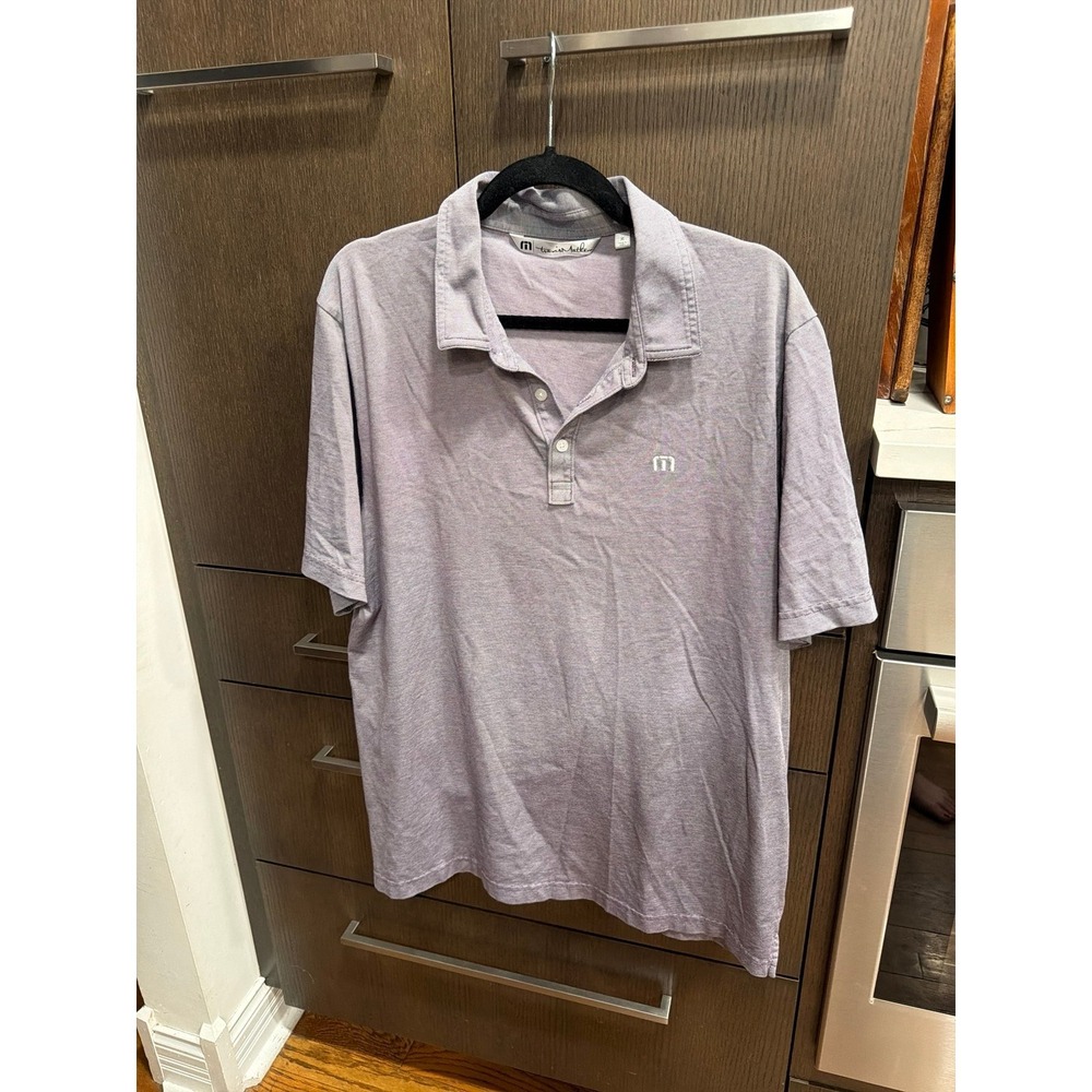 Travis‎ Matthew Polo Shirt Mens XLGray Solid Performance Stretch Golf Adult